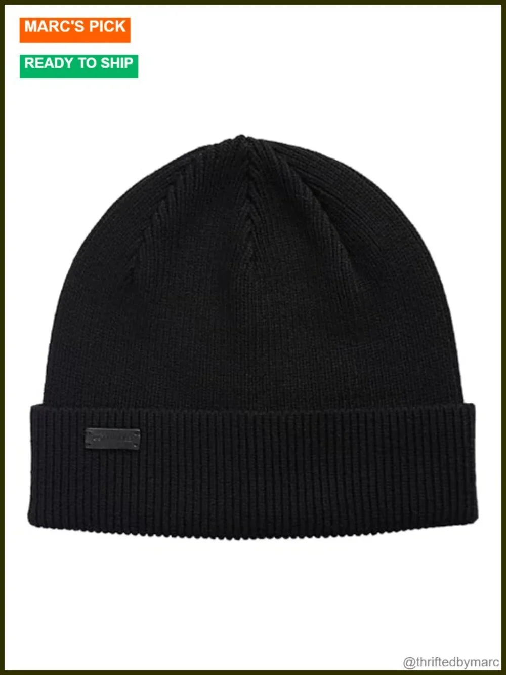 Wool Blend Beanie Hat - Classic Ribbed Knit Winter Hat